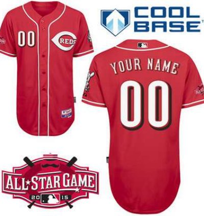 Cincinnati Reds Personalized Alternate Jersey With 2015 All-star Patch