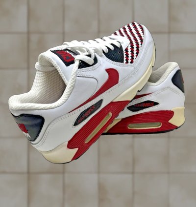 Vintage Nike Air Max 90 Leather Sneakers Size 10 Chi-town Og Infrared Mens