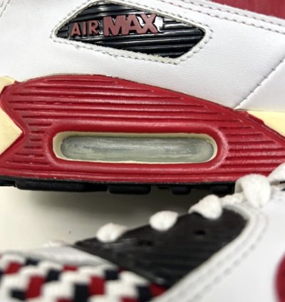 Vintage Nike Air Max 90 Leather Sneakers Size 10 Chi-town Og Infrared Mens