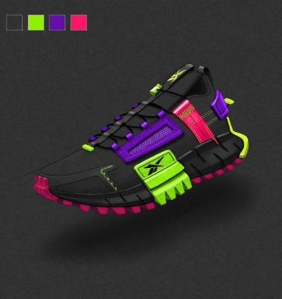 Reebok Zig Kinetica Edge Black Multi Running Shoes
