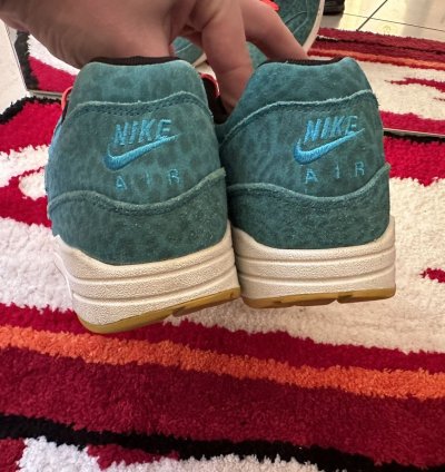 Vintage Nike Air Max 90 Sneakers Blue Leopard Rare Us 8 5