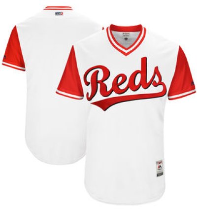 Custom Cincinnati Reds Majestic White 2017 Players Weekend Team Jersey