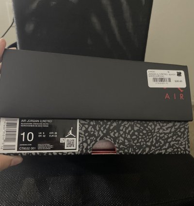 Jordan 3 Black Cats Size 10