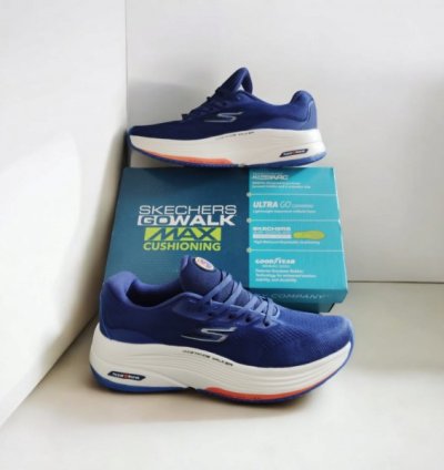 Skecher S Go Walk Distance Walker Blue Sneakers