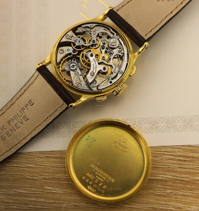 Patek Philippe Chronograph Rare Vintage Chronograph Ref 130 18kt Yellow Gold From 1947
