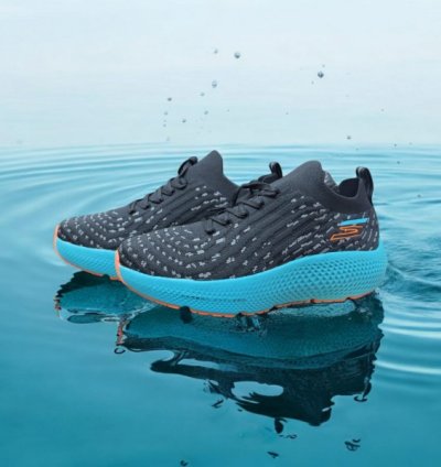 Skechers Max Road Hyper Burst Black Blue Sneakers
