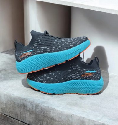Skechers Max Road Hyper Burst Black Blue Sneakers