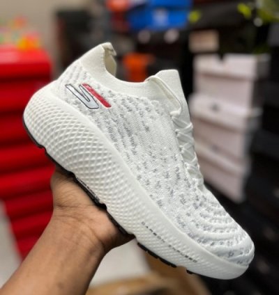 Skechers Max Road Hyper Burst Triple White Sneakers