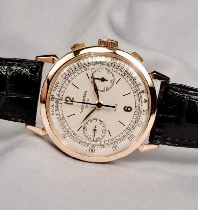 Patek Philippe Chronograph Ref 1579 Pink Gold Casa Weil Original 1945 Chronograph - Cal 13 Ch