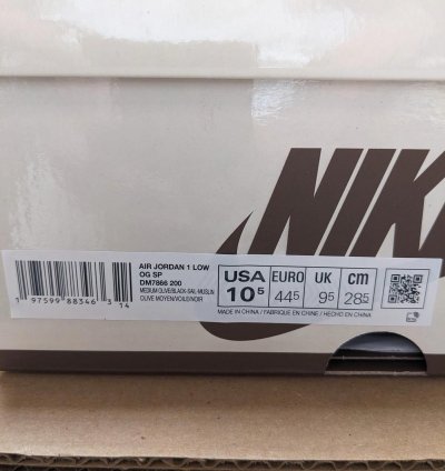 Air Jordan 1 Low Og Sp Travis Scott Dm7866-200 Us10 5