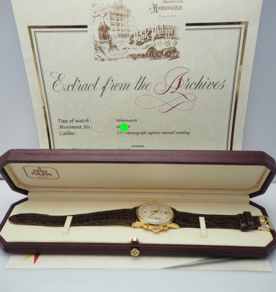 Patek Philippe Chronograph Ref Cal 130 Gold 18k 750 From 1950