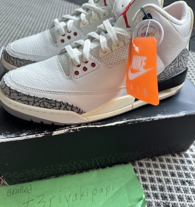 Jordan 3 Retro Reimagined White Cement Us9 5