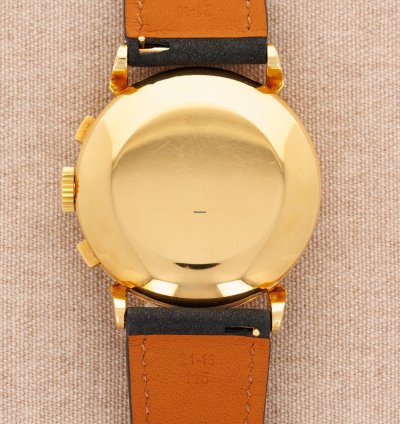 Patek Philippe Chronograph Yellow Gold Chronograph Ref 1579 Retailed By Gubelin In Extraordinary Condition