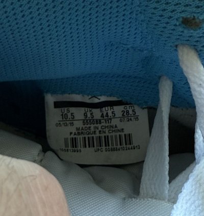 Air Jordan 1 Unc Powder Blue 2015 Size 10 5