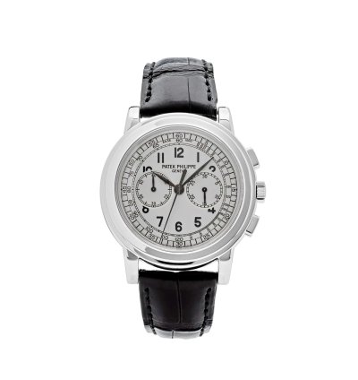 Patek Philippe Complications 5070g-001 Annual Calendar Chronograph White Gold Silver Dial 2003