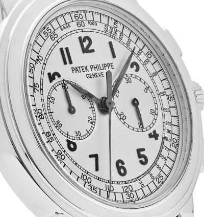 Patek Philippe Complications 5070g-001 Annual Calendar Chronograph White Gold Silver Dial 2005