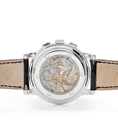 Patek Philippe Complications 5070g-001 Annual Calendar Chronograph White Gold Silver Dial 2005