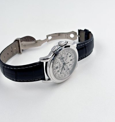 Patek Philippe Complications 5070g-001 Annual Calendar Chronograph White Gold Silver Dial 2007