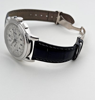 Patek Philippe Complications 5070g-001 Annual Calendar Chronograph White Gold Silver Dial 2007