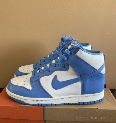 Vintage Nike Dunk High 2004 Unc Blue