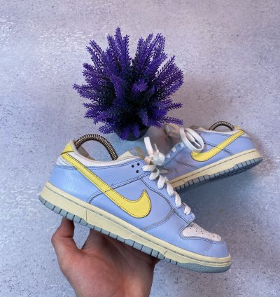 Vintage Nike Dunk Low Ice Blue Maize White 2000