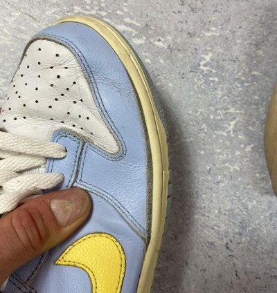 Vintage Nike Dunk Low Ice Blue Maize White 2000