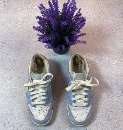 Vintage Nike Dunk Low Ice Blue Maize White 2000