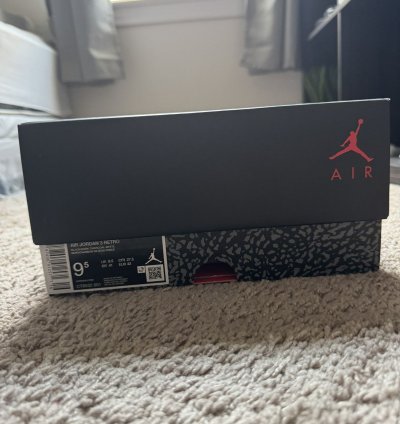Air Jordan 3 Black Cat Size 9 5