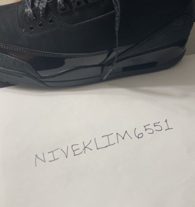 Air Jordan 3 Black Cat Sz 10