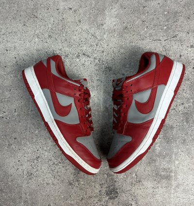 Vintage Nike Dunk Low Retro Medium Grey Varsity Red Unlv