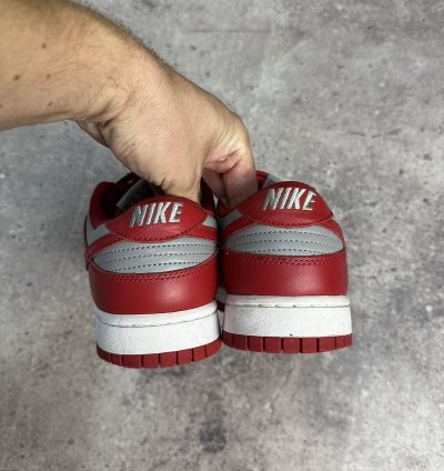 Vintage Nike Dunk Low Retro Medium Grey Varsity Red Unlv
