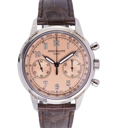 Patek Philippe Complications Salmon Dial 750 Whitegold German Watch Fullset 2022