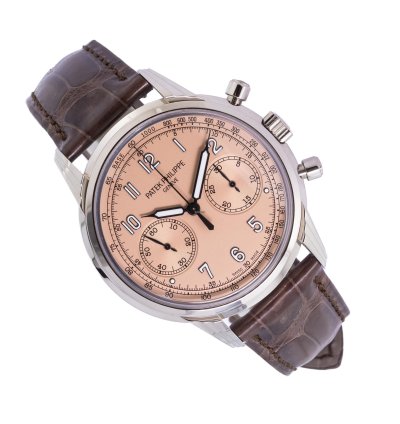 Patek Philippe Complications Salmon Dial 750 Whitegold German Watch Fullset 2022
