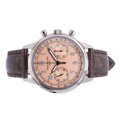 Patek Philippe Complications Salmon Dial 750 Whitegold German Watch Fullset 2022