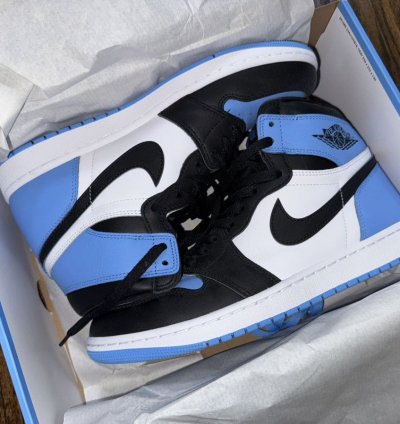 Nike Air Jordan 1 Retro Og High Unc Toe Size 10 5 Dz5485-400