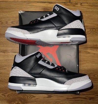 Nike Air Jordan 3 Black Cement Size 13 Men