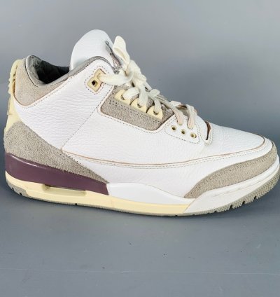 Nike Air Jordan 3 Retro Ma Maniere White Grey Leather Sneakers