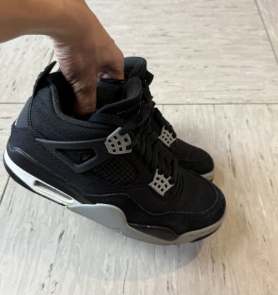 Nike Air Jordan 4 Retro Black Canvas