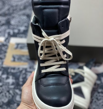 Rick Owens Rick Owens 23 Leather High Sneakersblackmilk Dark High