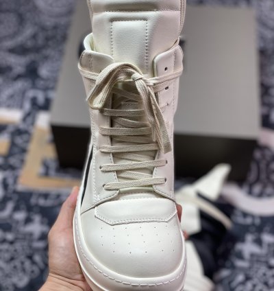 Rick Owens Rick Owens 23 Leather High Sneakersblackmilk Dark High12