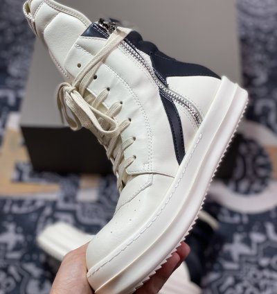 Rick Owens Rick Owens 23 Leather High Sneakersblackmilk Dark High12