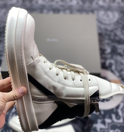Rick Owens Rick Owens 23 Leather High Sneakersblackmilk Dark High12