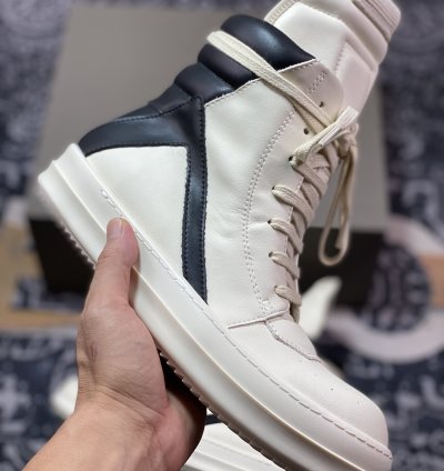 Rick Owens Rick Owens 23 Leather High Sneakersblackmilk Dark High12