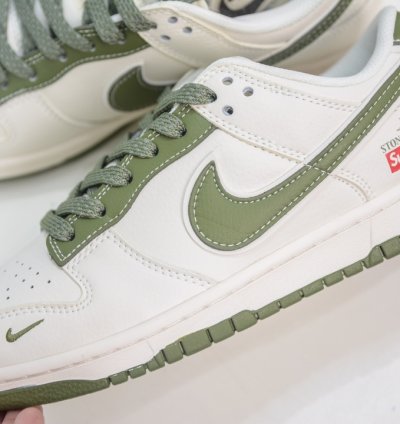 Supreme X Nike Dunk Low Stone Island Joint Beige Green Starry Sky Bb9866-004 - P