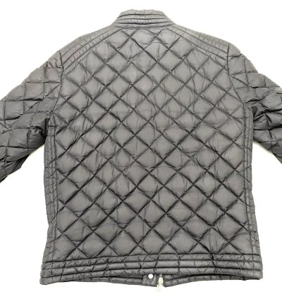 Moncler Vulpie Down Biker Jacket Men Black Quilted Weatherproof Motorcycle