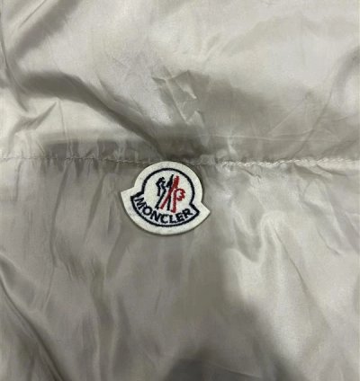 Moncler Youth Beige Navy Blue Puffer Jacket 2xl