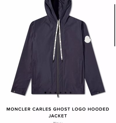Nwt 950 Moncler Men Carles Hooded Jacket In Navy Size 3 Large Authentic