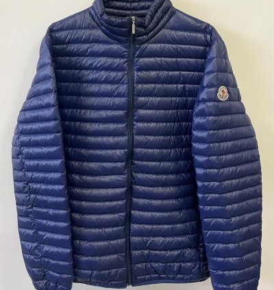 Vintage Moncler Down Lightweight Zip Jacket Blue Mens Size 5 Full Zip