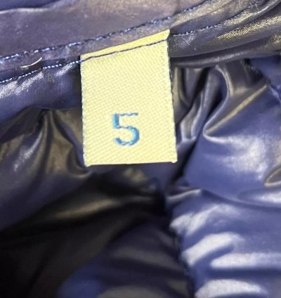 Vintage Moncler Down Lightweight Zip Jacket Blue Mens Size 5 Full Zip