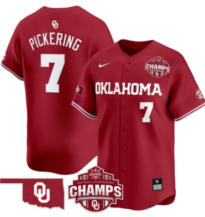 Kasidi Pickering Jersey 7 Oklahoma Sooners 2025 Sec Champions Patch Limited Stitched Crimson